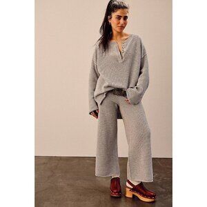 Free People Beach Hailee Heather Gray Sweater Pants Outfit Size S